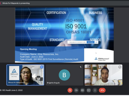 iOne Resources, Inc renewed its ISO 9001:2015 Certification